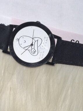 Jim Benton Minimalist Unisex “dont know dont care” Black and White Watch 1995